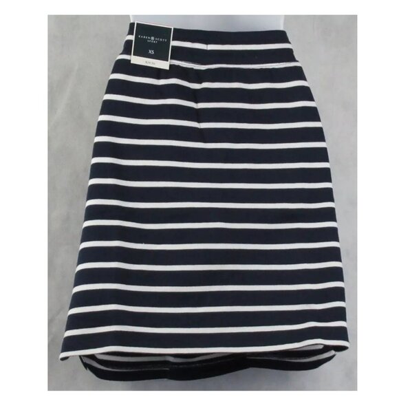 Karen Scott Women's Striped Pull-On Skort, Navy Blue and White, XS - Picture 5 of 5